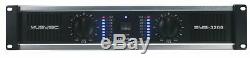 MUSYSIC 2 Channel 3200 watts Professional Power Amplifier 2U Rack mount SYS-3200