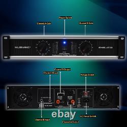 MUSYSIC 2 Channel Power Amplifier Distortion Free and Clear Sound Professional