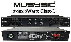 MUSYSIC Professional 2-Channel 2x8000 Watts PMPO D-Class Power Amplifier MU-D16K