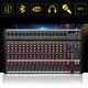 New 16 Channel Pro Bluetooth Live Studio Audio Mixer Power Mixing Amplifier Usa