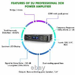 New Technical Pro 6500 Watt Professional 2 Ch Power Amplifier w Dual Cooling fan