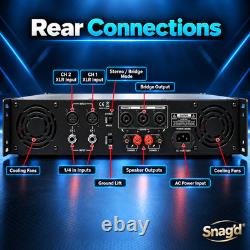 PRO DJ POWER AMP GPA-6000 5000W Peak 2-Channel Amp 2U Rack Mount Stereo/Bridg