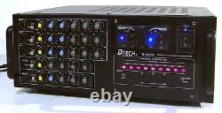 PRO SERVICED? Dtech D-3200K Karaoke Mixer w 200W Power Amp! Echo, Key? GUARANTY