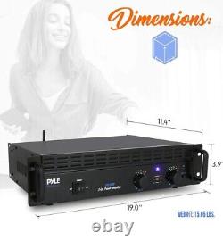 PYLE PTA1000 1,000-Watt, 2-Channel Professional Power Amp with Bluetooth