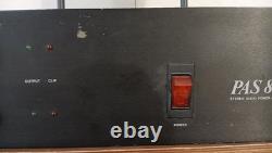 Pas 800 Stereo Power Amplifier Powers On For Parts or Repair