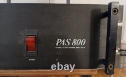 Pas 800 Stereo Power Amplifier Powers On For Parts or Repair