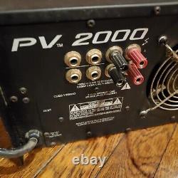 Peavey PV 2000 2x 1000 Watts Professional Amplifier TESTED FOR POWER