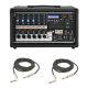 Peavey Pvi 6500 Pro Audio 6 Channel Powered 400w Mixer (2) 1/4 Speaker Cables