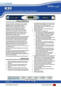 Powersoft K20 Non DSP 2-Channel 18000W Power Amplifier