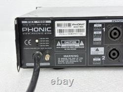 Pre Owned Phonic Max 1500 Professional Power Amplifier Only Black