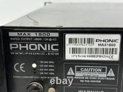 Pre Owned Phonic Max 1500 Professional Power Amplifier Only Black
