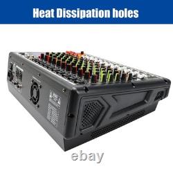 Pro 12 Channel 700W Powered Mixer Power Mixing Amplifier Amp 99DSP USB 110V-240V