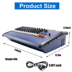 Pro 12 Channel Mixer withPower Amplifier 2000W Bluetooth Sound Package Powertable