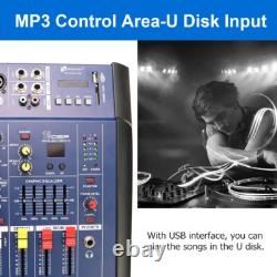 Pro 4 Channel Mixer withPower Amplifier 800w withBluetooth Sound Package Powertable