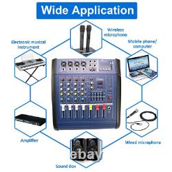 Pro 4 Channel Mixer withPower Amplifier 800w withBluetooth Sound Package Powertable