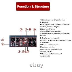 Pro 5 Channel Mixer withPower Amplifier 500W withBluetooth Sound Package Powertable