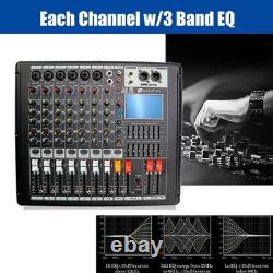 Pro 8 Channel 700W Powered Mixer Power Mixing Amplifier Amp 99DSP USB 110V-240V