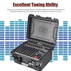 Pro 8 Channel Mixer withPower Amplifier 1000W withBluetooth Sound Package Powertable