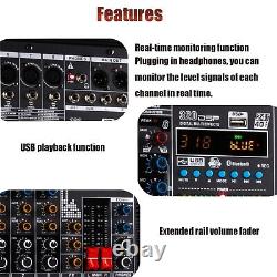 Pro 8 Channel Mixer withPower Amplifier 1000W withBluetooth Sound Package Powertable