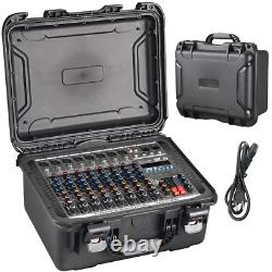 Pro 8 Channel Mixer withPower Amplifier 1000w withBluetooth Sound Package Powertable