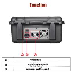 Pro 8 Channel Mixer withPower Amplifier 1000w withBluetooth Sound Package Powertable