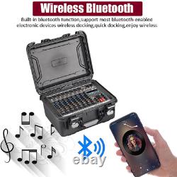 Pro 8 Channel Mixer withPower Amplifier 1000w withBluetooth Sound Package Powertable