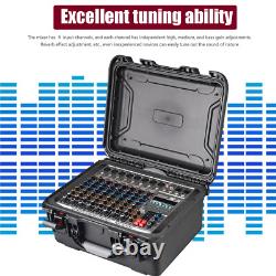 Pro 8 Channel Mixer withPower Amplifier 1000w withBluetooth Sound Package Powertable