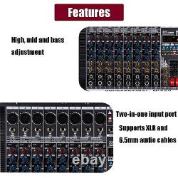 Pro 8 Channel Mixer withPower Amplifier 1000w withBluetooth Sound Package Powertable