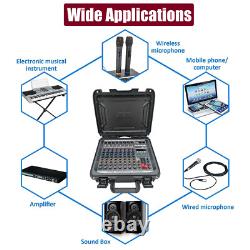 Pro 8 Channel Mixer withPower Amplifier 1000w withBluetooth Sound Package Powertable