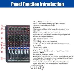 Pro 8 Channel Mixer withPower Amplifier 700W withBluetooth Sound Package 110V-220V