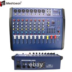 Pro 8 Channel Mixer withPower Amplifier 800w withBluetooth Sound Package Powertable