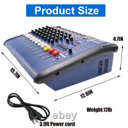 Pro 8 Channel Mixer withPower Amplifier 800w withBluetooth Sound Package Powertable