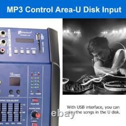 Pro 8 Channel Mixer withPower Amplifier 800w withBluetooth Sound Package Powertable