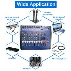 Pro 8 Channel Mixer withPower Amplifier 800w withBluetooth Sound Package Powertable