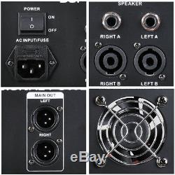 Pro 8 Channel Powered Audio Mixer Power Mixing DJ Amplifier Amp with USB Slot 110V