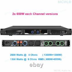 Pro Two Channel 2600W Digital Power Amplifier 2600 Watts PEAK Output 2x1300W AMP