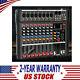 Pro Usb 8 Channel Powered Audio Mixer Power Mixing Dj Amplifier Amp Us Shiping