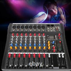 Pro USB 8 Channel Powered Audio Mixer Power Mixing DJ Amplifier Amp US Shiping
