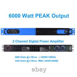 Professional 2 Channel 2600W Peak Digital Power Amplifier DJ Karaoke Stage AMP