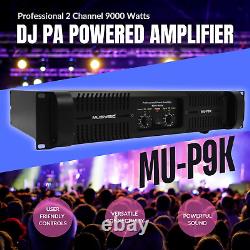 Professional 2 Channel AMPLFIER PA Power 9000 Watts Peak Output With