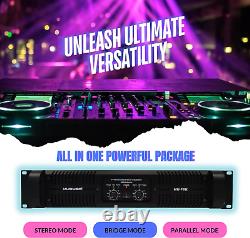 Professional 2 Channel AMPLFIER PA Power 9000 Watts Peak Output With