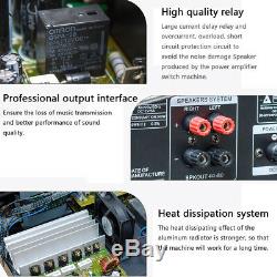 Professional 2000W 220V Power Amplifier bluetooth Stereo Mixer Echo Mic AMP