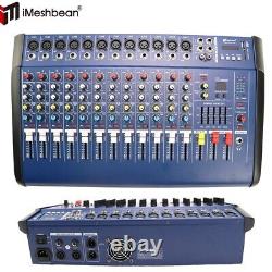 Professional Powered Mixer 12 Channel Power Mixing Amplifier Amp 16DSP USB 2000W