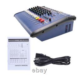 Professional Powered Mixer Power Mixing Amplifier 8 Channel Amp 16DSP USB 1500W