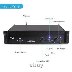 Pyle PTA1000 Amplifier Pro 1000W 2 Channel Rack Mount BRGable