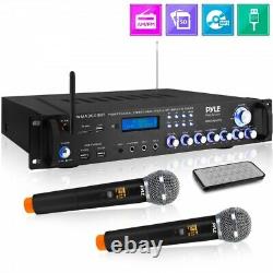Pyle PWMA3003BT. NEW Pro Audio Multi-Channel Stereo Receiver with (2) VHF Wireles