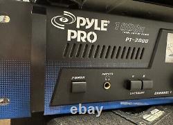 Pyle Pro PT-2000 1000W Fan-Cooled 2 Channel 19 Rack Mount Power Amplifier Works