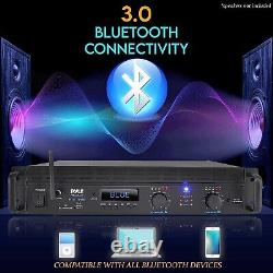 PyleUsa 2-Channel Bluetooth Power Amplifier 2000W Bridgeable Rack Mount Pro Au