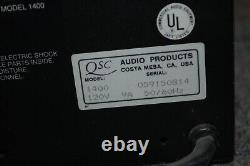 QSC 1400 Professional Stereo Audio Power Amplifier Tested Working