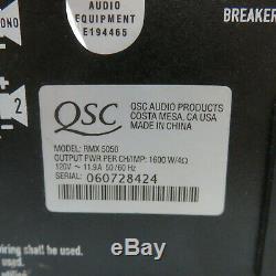 QSC Audio RMX 5050 Professional 5,000 Watt Power Amplifier Black Body
